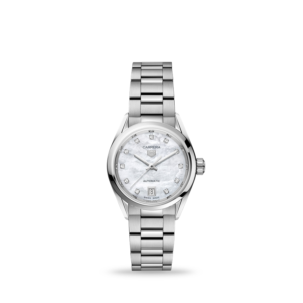 TAG Heuer Carrera Automatic White mother-of-pearl Dial 29mm Bracelet