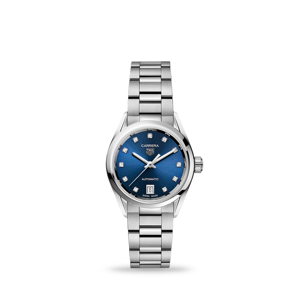 TAG Heuer Carrera Automatic Blue Diamond Dial 29mm Bracelet