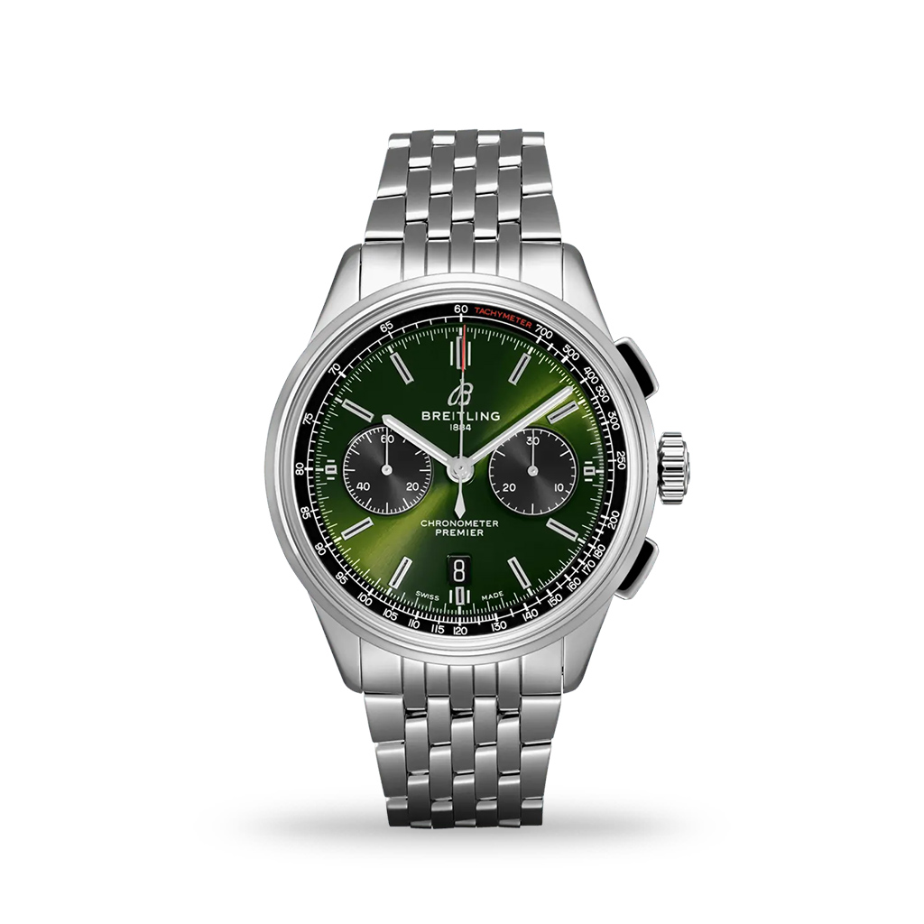 Breitling Premier B01 Chronograph 42mm Green Dial Bracelet