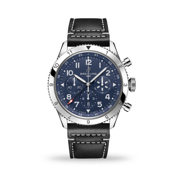 Breitling Super AVI B04 Chronograph GMT 46mm Corsair Leather Strap AB04451A1C1X1