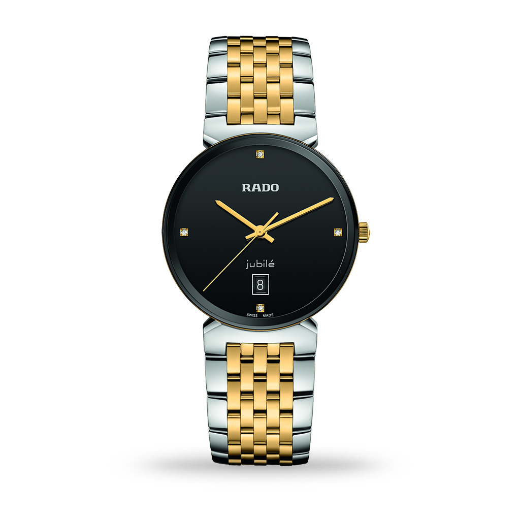 Rado Florence Quartz 38mm Black Dial Steel & Gold PVD Bracelet