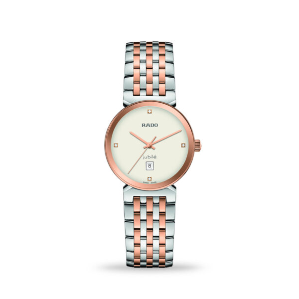 Rado Florence Quartz 30mm White Dial with Diamonds Steel & Rose Gold PVD Bracelet R48913723