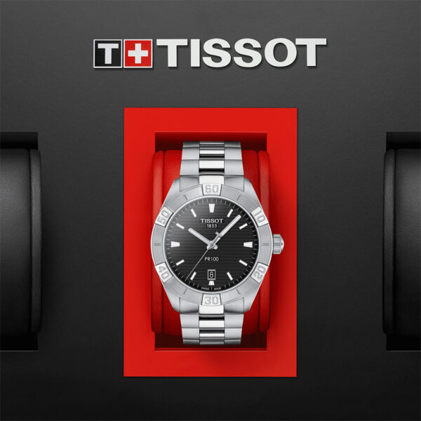 Tissot T-Classic PR 100 Sport Gent Black Dial 42mm Bracelet T101.610.11.051.00