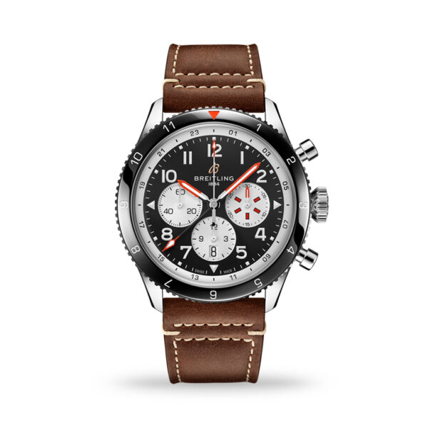 Breitling Super AVI B04 Chronograph GMT 46mm Mosquito Leather Strap YB04451A1B1X1