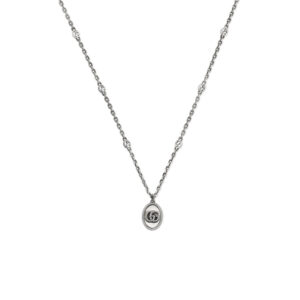 Gucci Double G Necklace in Aged Silver | YBB632540001
