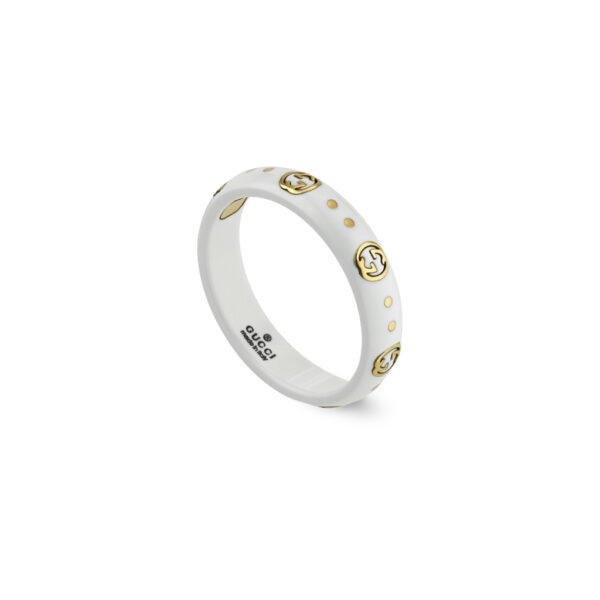 Gucci Icon Ring 18kt Yellow Gold 4mm Zirconia YBC679262002