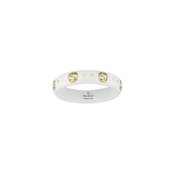 Gucci Icon Ring 18kt Yellow Gold 4mm Zirconia YBC679262002