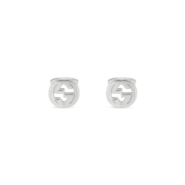 Gucci Interlocking G Silver Cufflinks YBE499010001