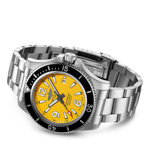 Breitling Superocean Automatic 44mm Yellow Dial Bracelet a17367021i1a1