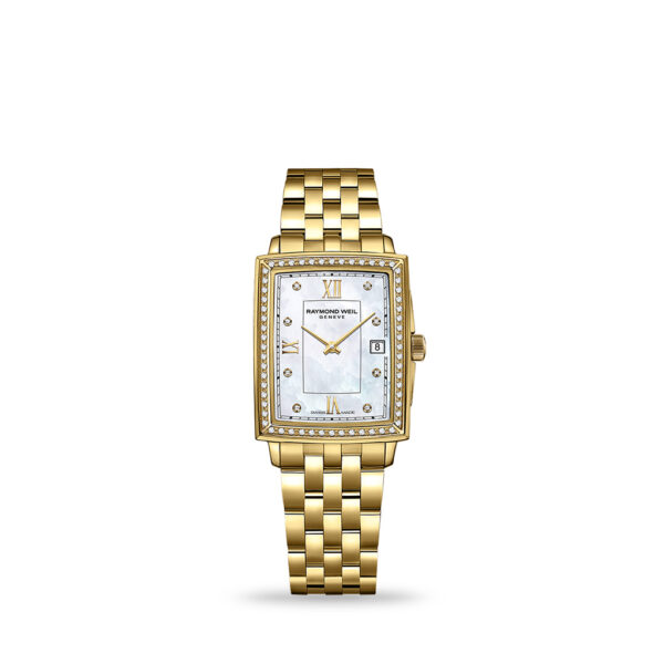 Raymond Weil Toccata Quartz Mother-of-Pearl Diamond Dial 23mm Gold Bracelet 5925-ps-00995