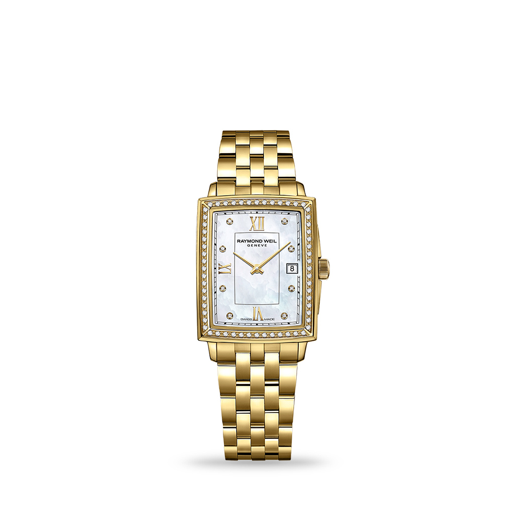 Raymond Weil Toccata Quartz Mother-of-Pearl Diamond Dial 22mm Gold Bracelet