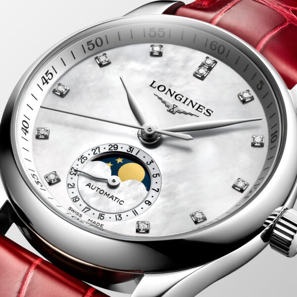 Longines Master Collection Automatic 34mm Red Leather Strap L2.409.4.87.2