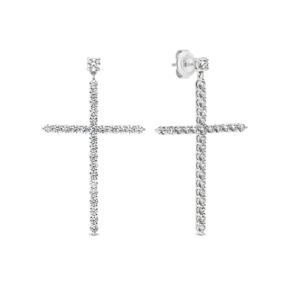 Leyla Rose Cubic Zirconia Silver Grand Cross Esther Earrings LR-ED98