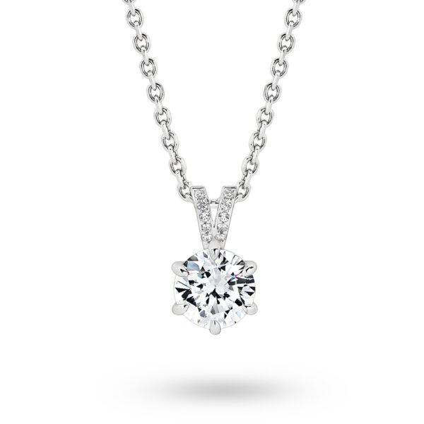 Leyla Rose Cubic Zirconia Silver Round Valencia Pendant LR-P66