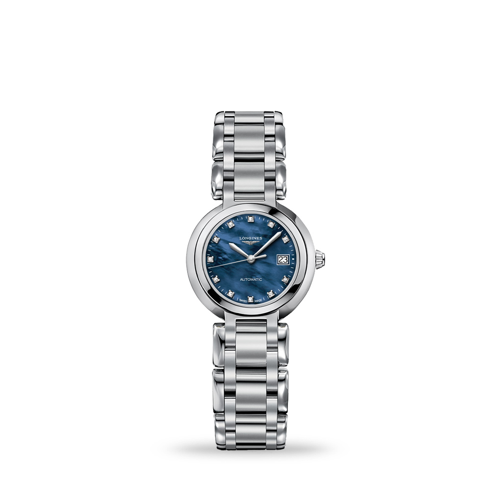 Longines PrimaLuna 26mm Automatic Blue Mother-of-Pearl Bracelet