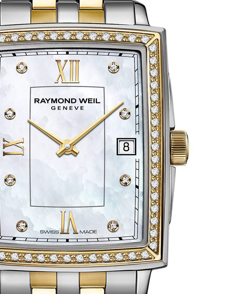 raymond weil toccata watch with mother of pearl diamond dial