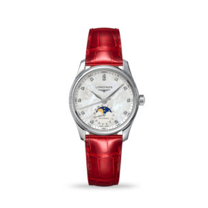 Longines Master Collection Automatic 34mm Red Leather Strap