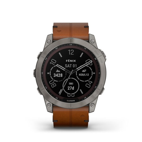 Garmin Fenix® 7X Sapphire Solar Edition 51mm Leather Band | 010-02541-20