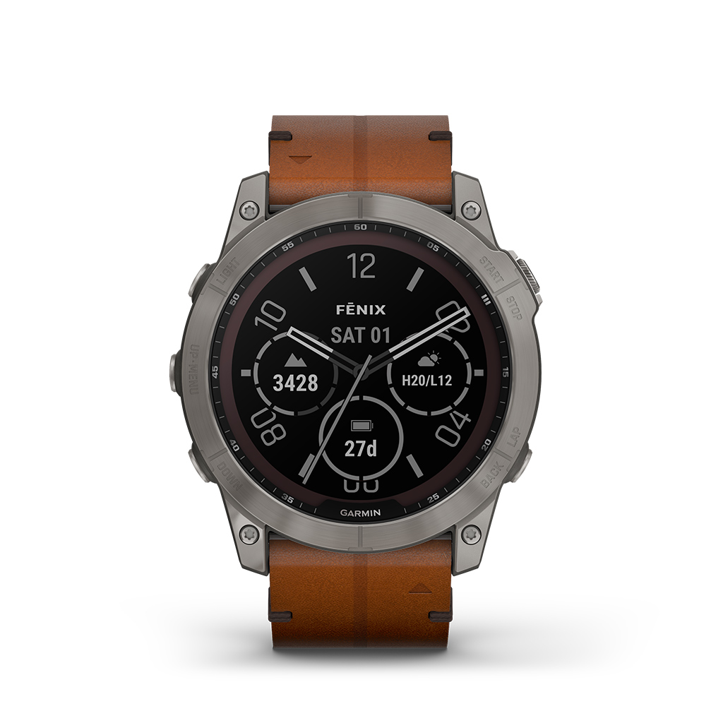 Garmin Fenix® 7X Sapphire Solar Edition 51mm Leather Band