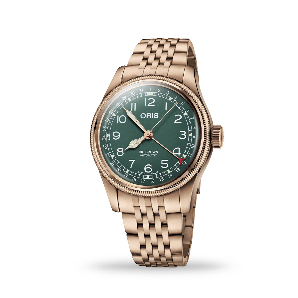 ORIS Big Crown Pointer Date Bronze 40mm Green Dial Bracelet