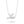 Cubic Zirconia Silver Love Necklace