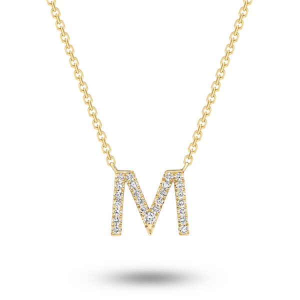 Glow by Gregory 18K Yellow Gold Diamond Initial Necklace A TN0839-0 YG