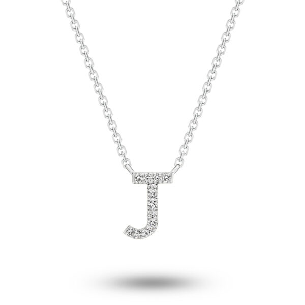 Glow by Gregory 18K White Gold Diamond Initial Necklace TN0840-0 WG