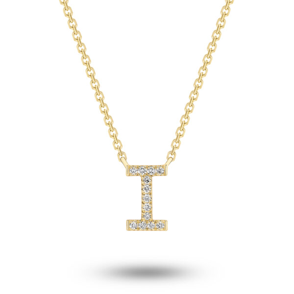 Glow by Gregory 18K Yellow Gold Diamond Initial Necklace A TN0843-0 YG