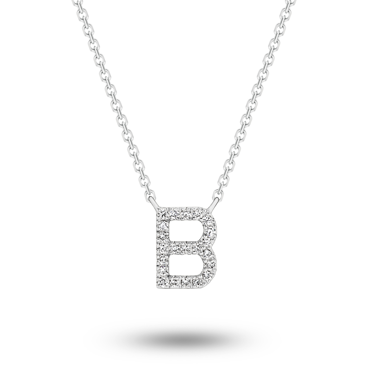 Glow by Gregory 18K White Gold Diamond Initial Necklace TN0846-0 WG