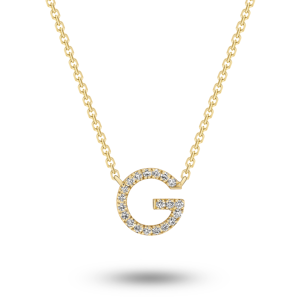 Glow by Gregory 18K Yellow Gold Diamond Initial Necklace TN0851-0 YG