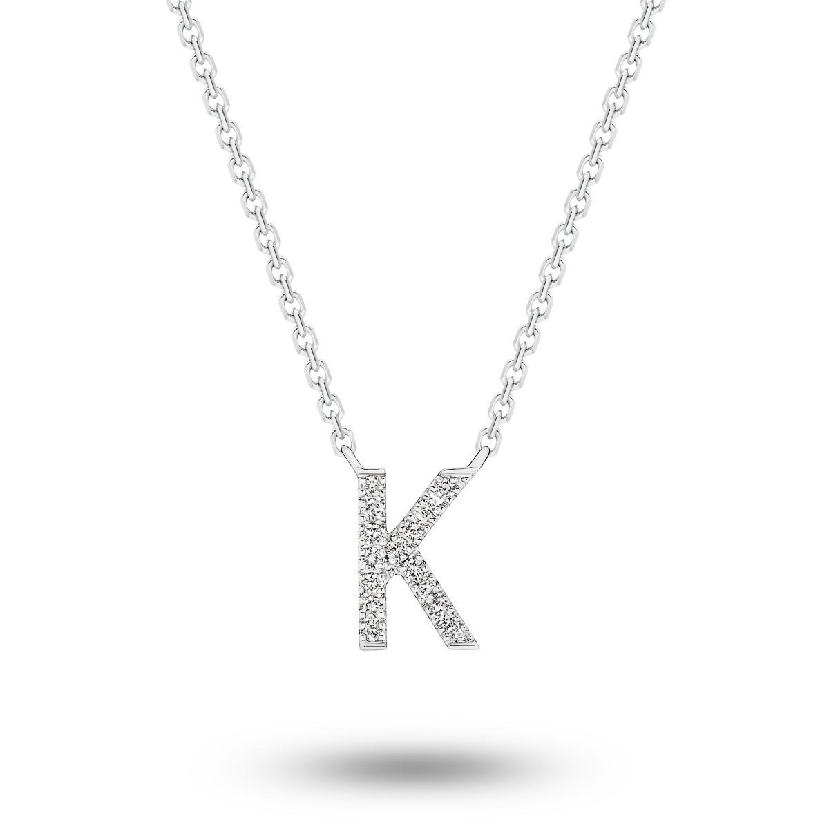 Diamond k on sale initial necklace