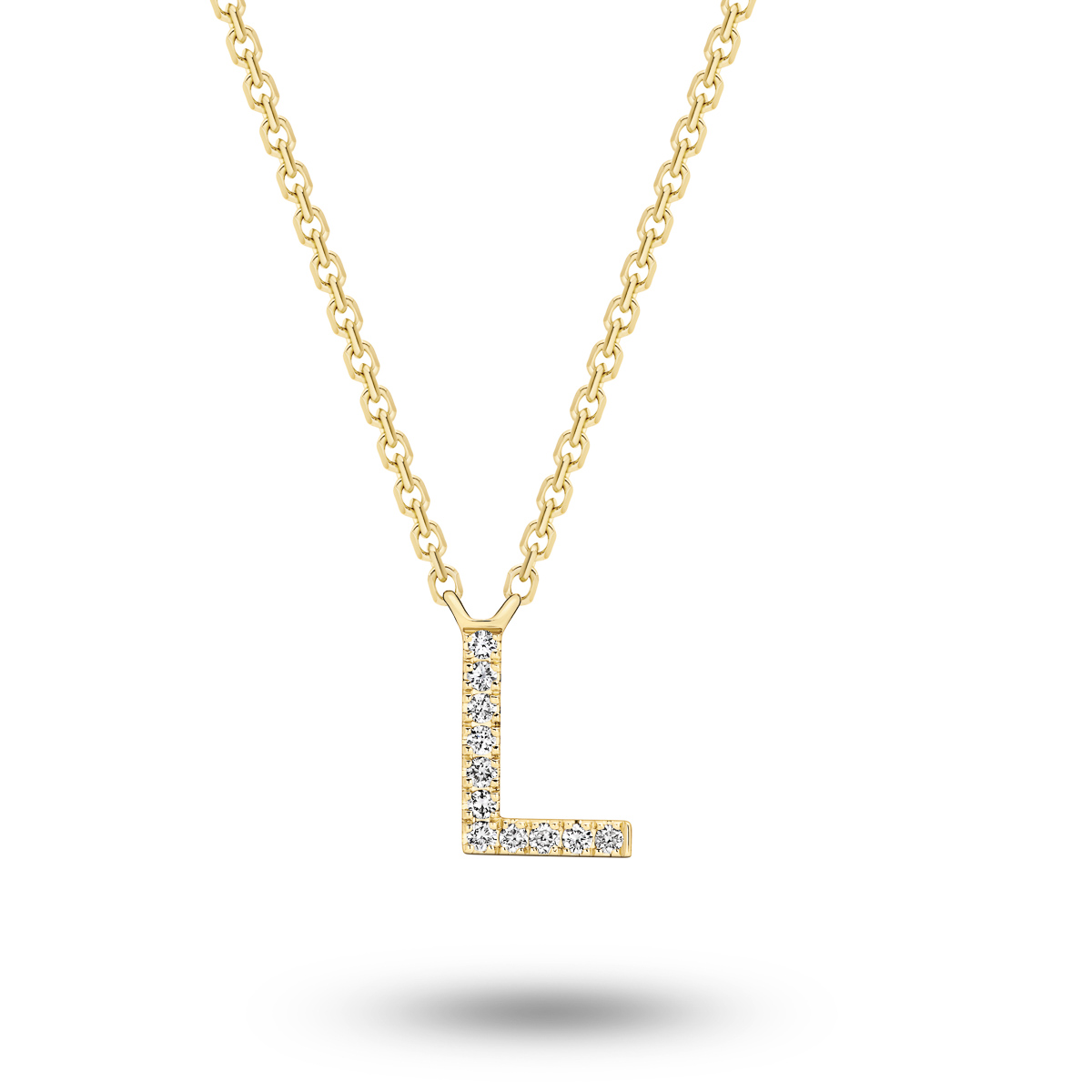 Glow by Gregory 18K Yellow Gold Diamond Initial Necklace TN0854-0 YG