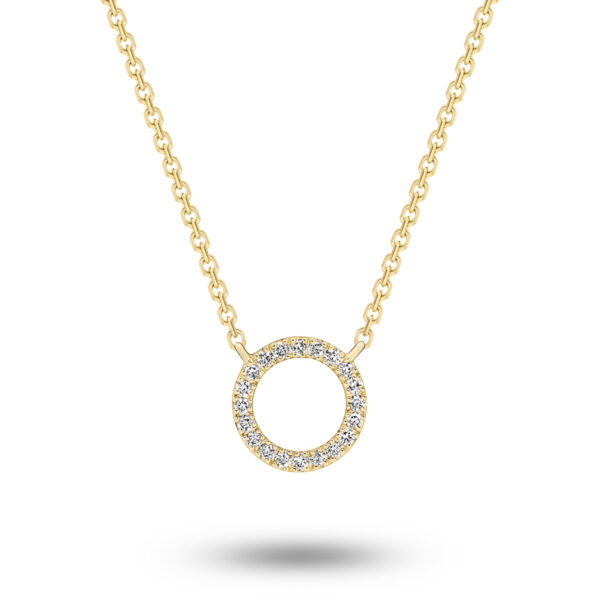 Glow by Gregory 18K Yellow Gold Diamond Initial Necklace TN0856-0 YG