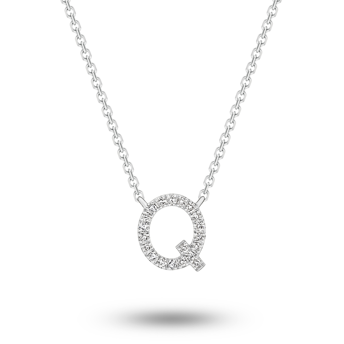 Glow by Gregory 18K White Gold Diamond Initial Necklace TN0858-0 WG