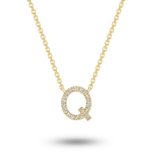 Glow by Gregory 18K Yellow Gold Diamond Initial Necklace TN0858-0 YG