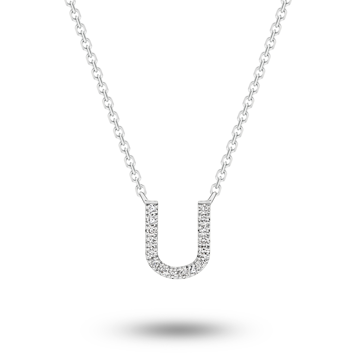 Glow by Gregory 18K White Gold Diamond Initial Necklace TN0862-0 WG
