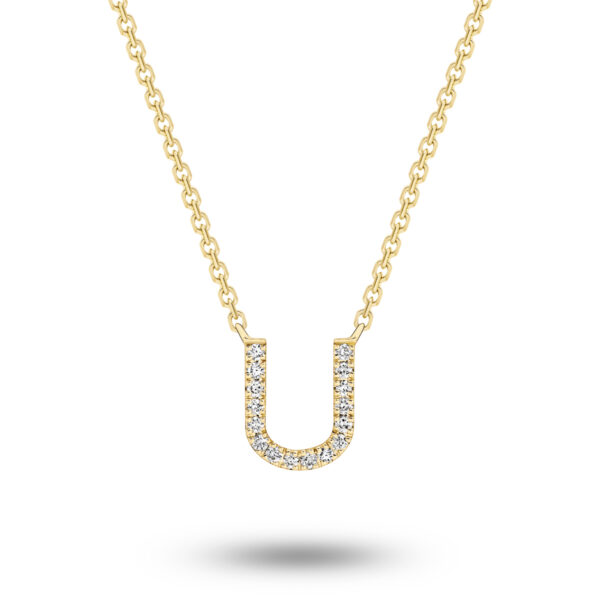 Glow by Gregory 18K Yellow Gold Diamond Initial Necklace TN0862-0 YG