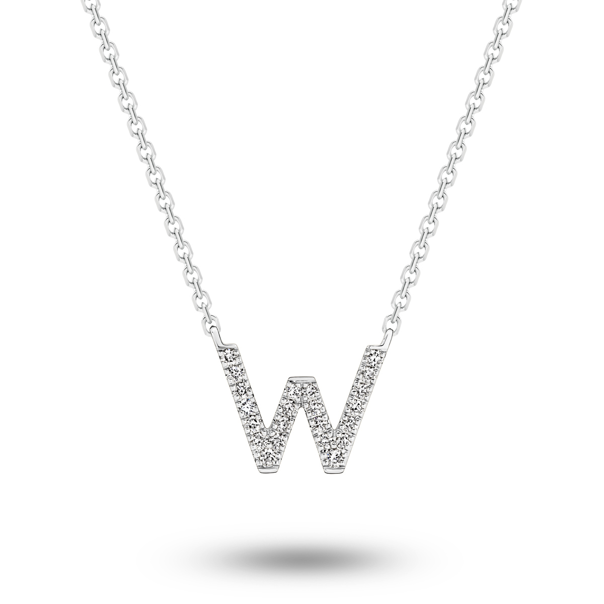 Glow by Gregory 18K White Gold Diamond Initial Necklace TN0864-0 WG