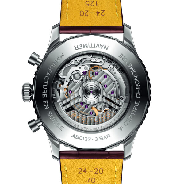 Breitling Navitimer B01 Chronograph 46mm Blue Dial Leather Strap - Model# AB0137211C1P1