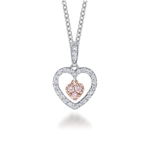 White & Argyle Pink Diamond Round Blush Heartland Pendant BPP-HECSB0103