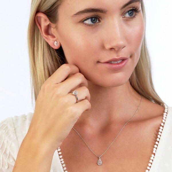 White & Argyle Pink Diamond Round Blush Talullah Pendant Necklace BPP-PECPB0202