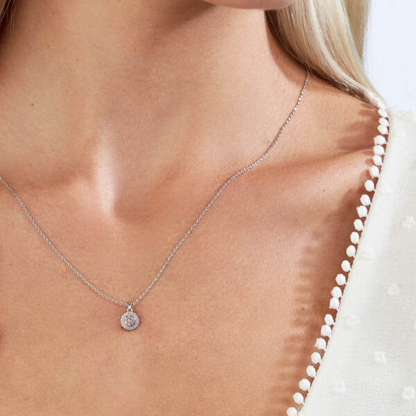 White & Argyle Pink Diamond Round Blush Eloise Pendant Necklace BPP-RDCPB0302