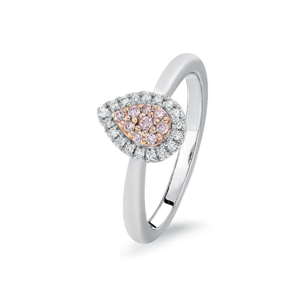 White & Argyle Pink Diamond Round Blush Talullah Ring BPR-PECPB0201