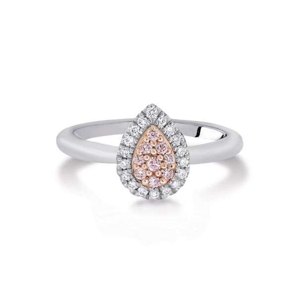White & Argyle Pink Diamond Round Blush Talullah Ring BPR-PECPB0201