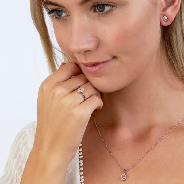 White & Argyle Pink Diamond Round Blush Talullah Ring BPR-PECPB0201