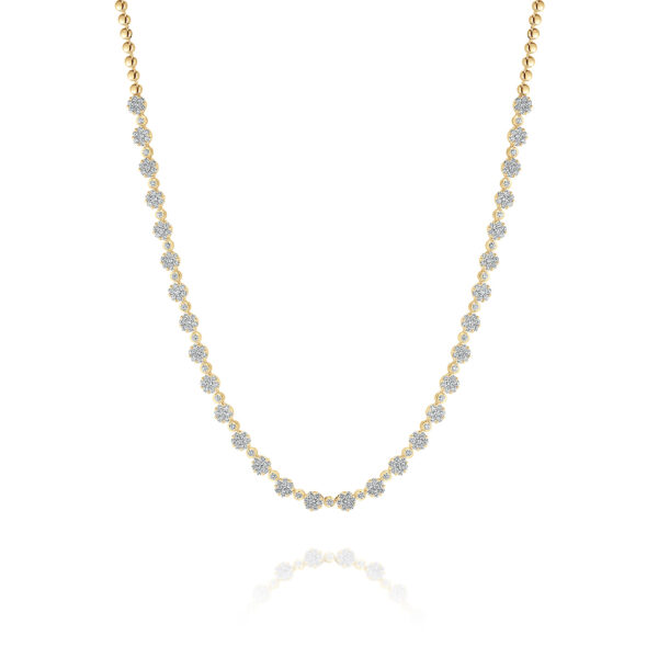 Gregory Jewellers 5.00ct Cluster Set Diamond Necklace Yellow Gold IFUN125-YG