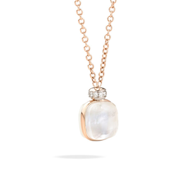 Pomellato Nudo Clessidra Cut Necklace with White Topaz and Mother of Pearl PCC2022_O6WHR_BTBMP