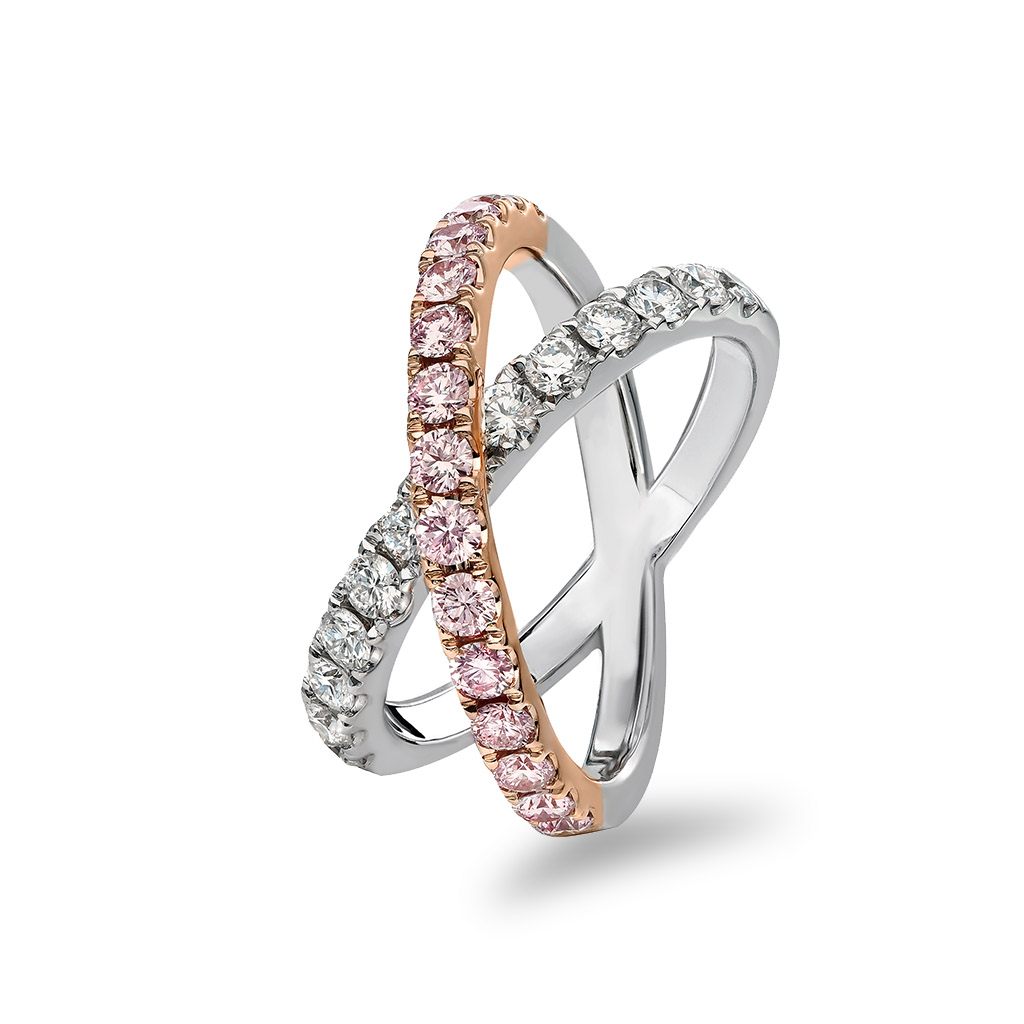 Kimberley White & Argyle Pink Diamond Kira Ring