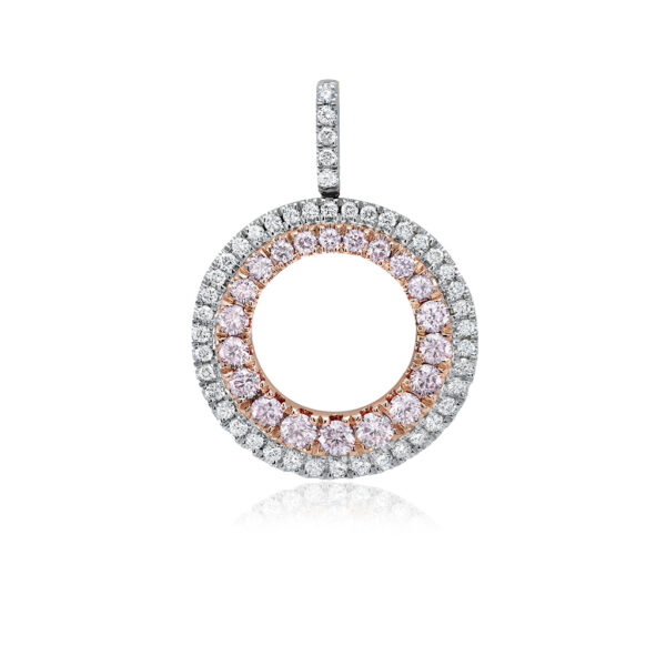 White & Argyle Pink Diamond Circlette Pendant. Model PKP-RDMMB0607