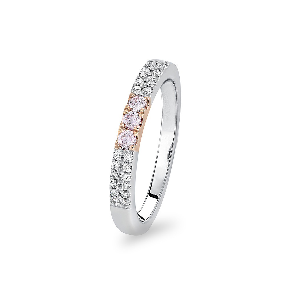 Kimberley White & Argyle Pink Diamond Swoon Wedder